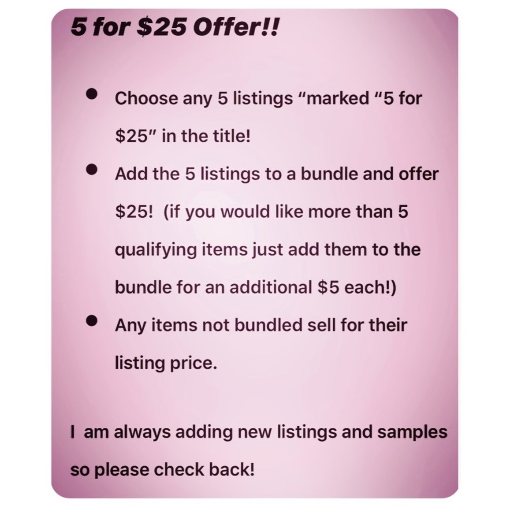 5 for $25❣️Beauty Samples and More!!🎉💄 - Picture 2 of 2